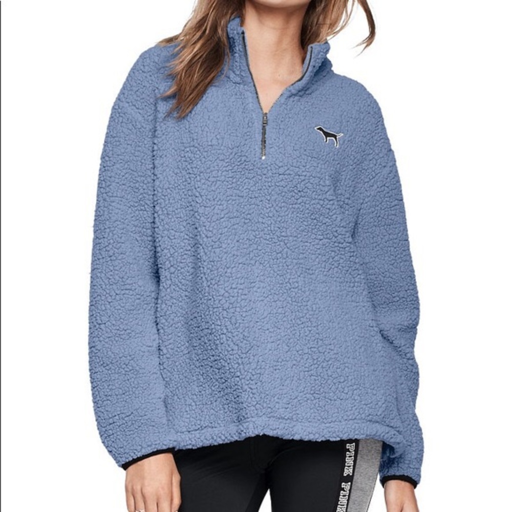 PINK quarter zip Sherpa